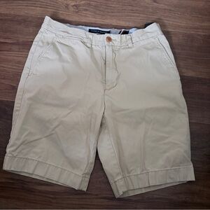 Tommy Hilfiger Men's Tan Flat Front Cotton Shorts